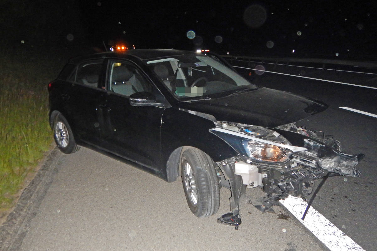 A7 Gachnang TG – Betrunken in Mittelleitplanke gekracht