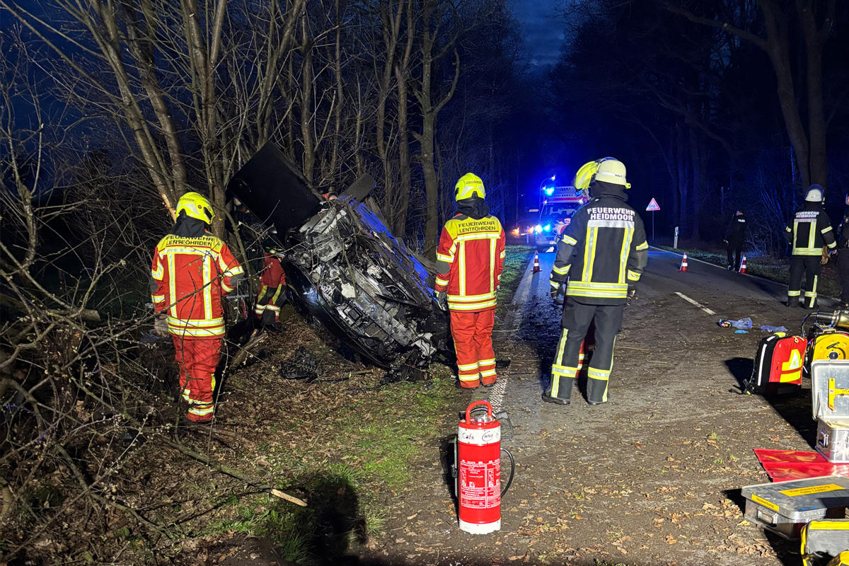 Heidmoor – Auto überschlägt sich bei schwerem Unfall