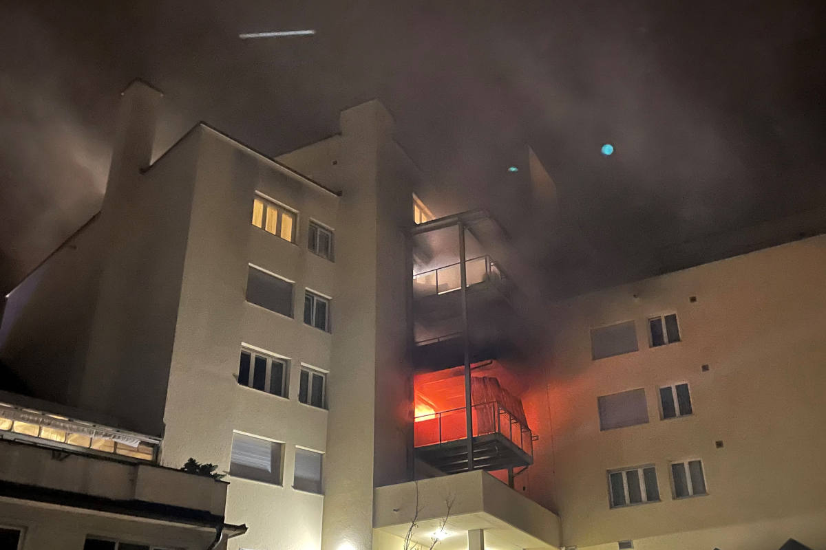 Frauenfeld TG – Wohnung in Vollbrand