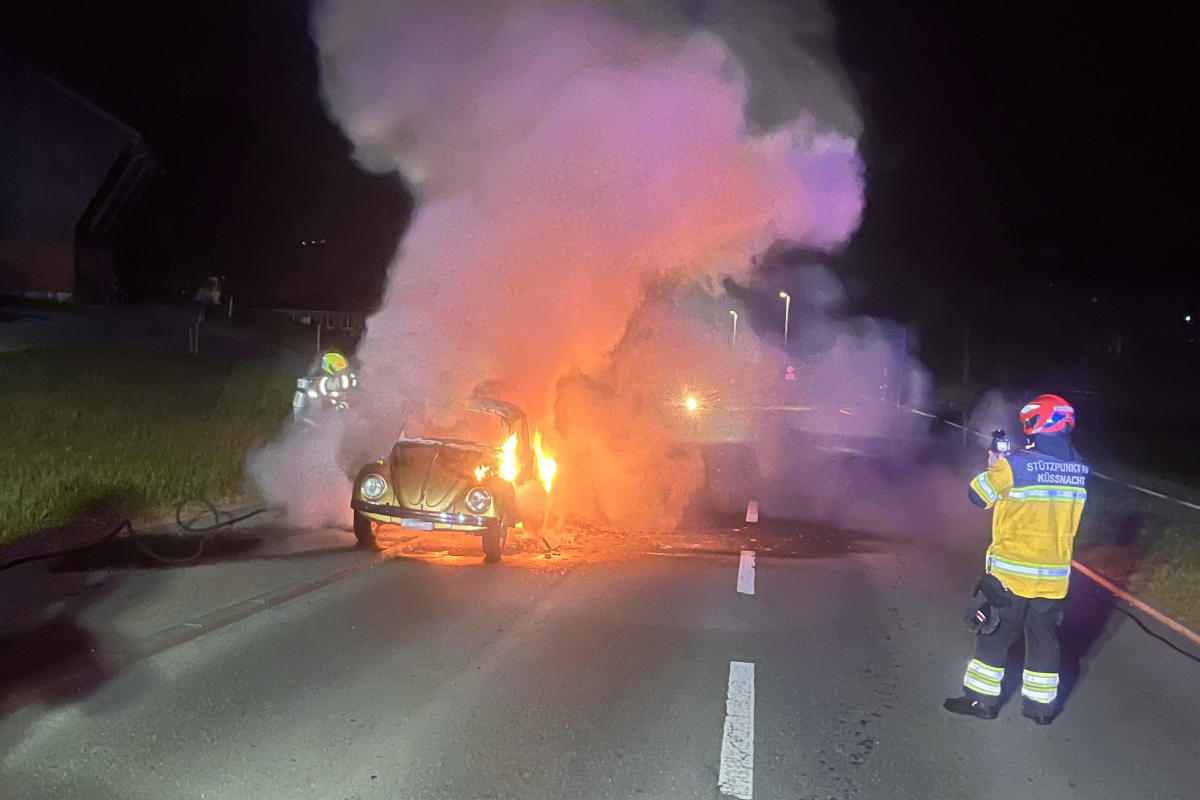 Haltikon SZ - Brennendes Auto
