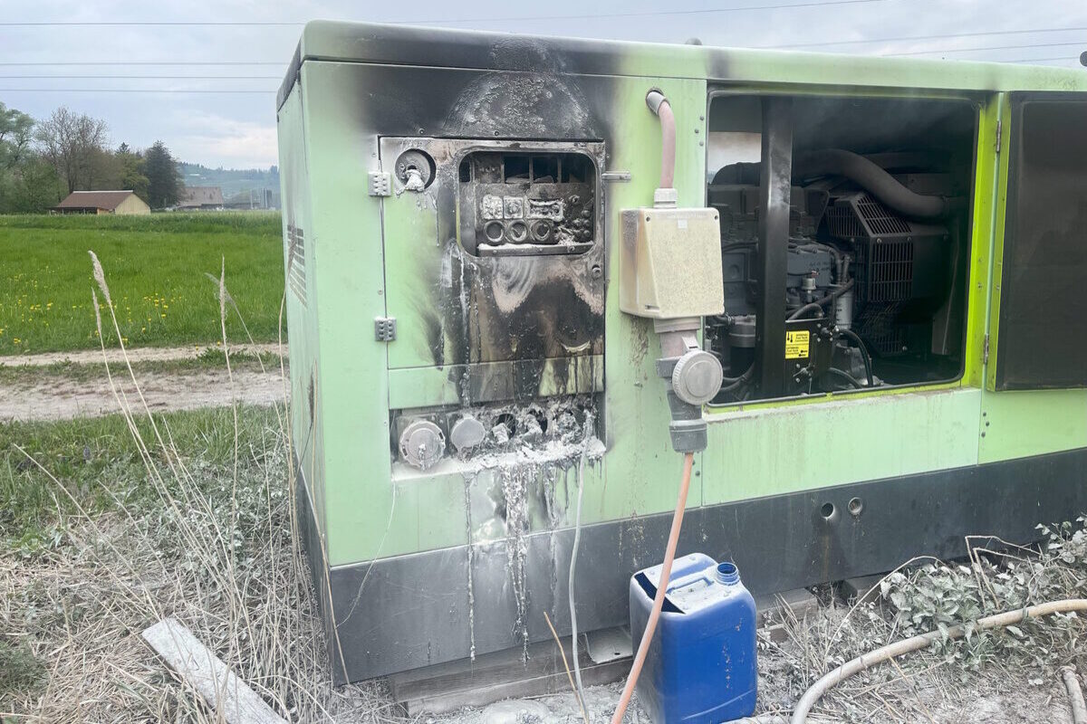 Benken SG – Brand eines Notstromaggregates