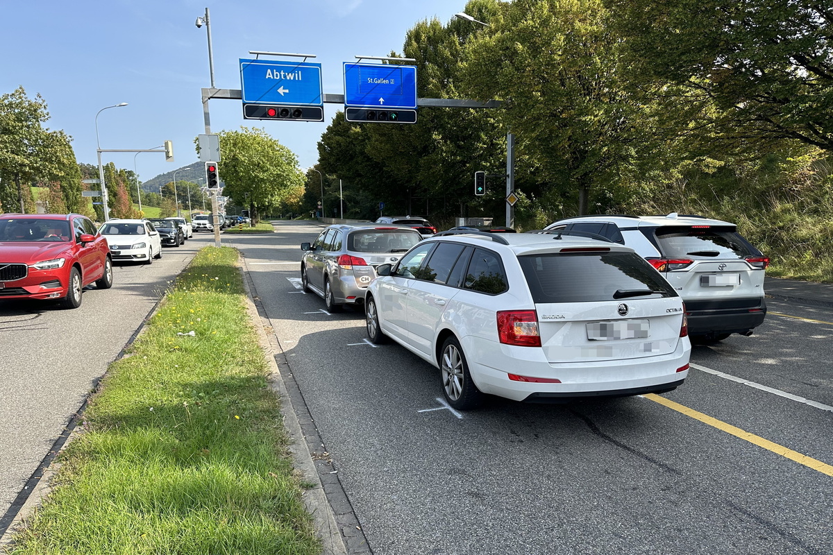 St.Gallen - Auffahrkollision durch eine Unaufmerksamkeit 