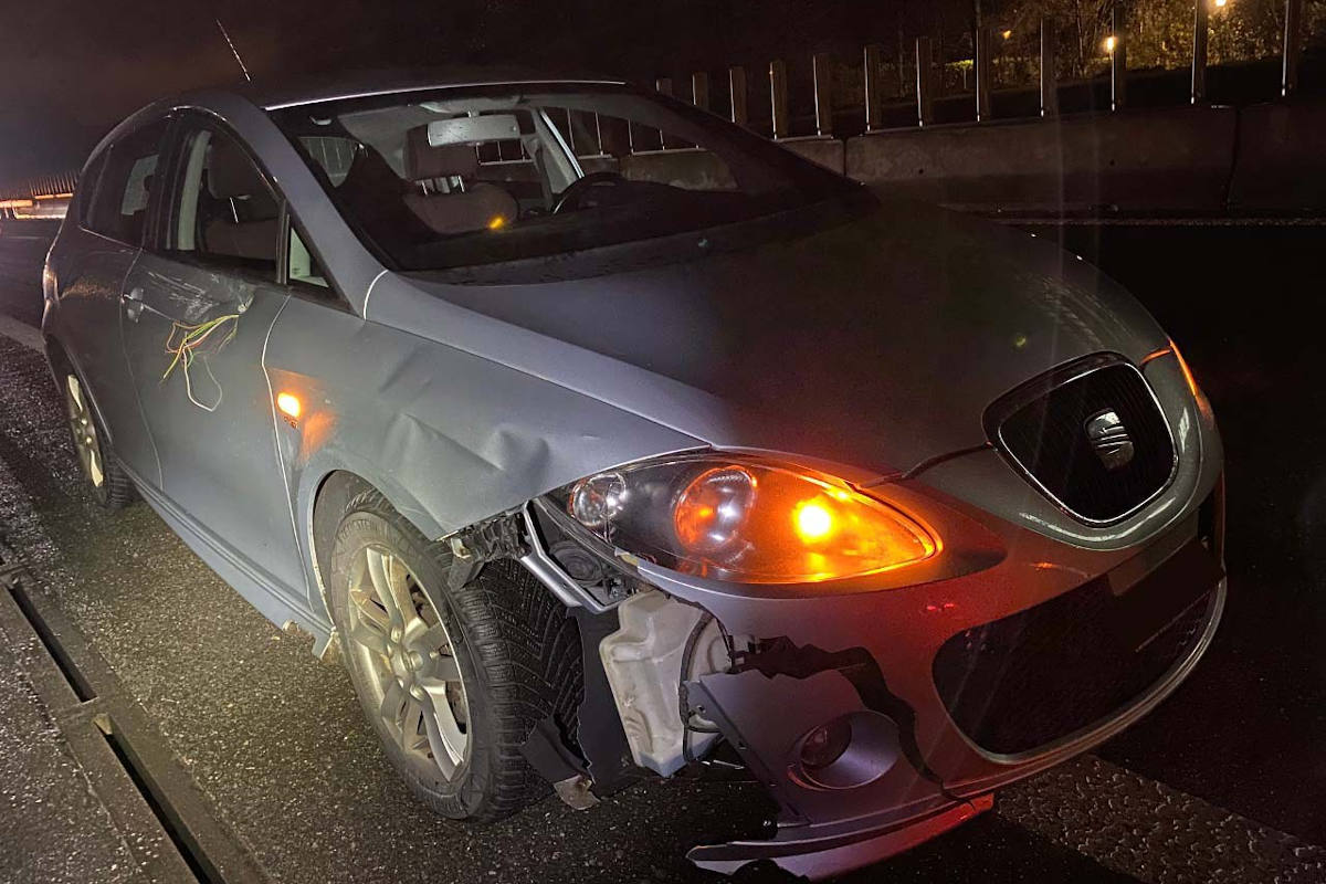 A14 Steinhausen ZG – Betrunkener von Auto erfasst worden