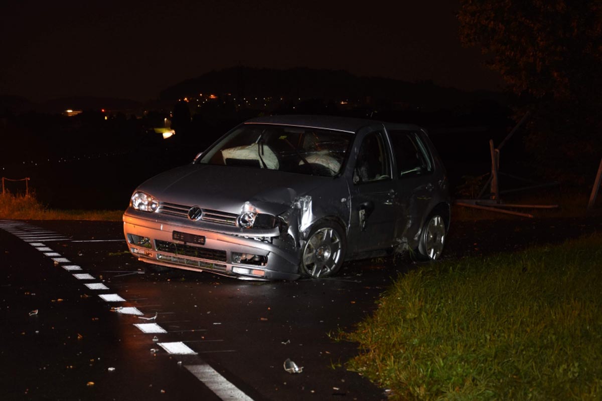 Oberbüren SG - Fahrunfähig Unfall verursacht