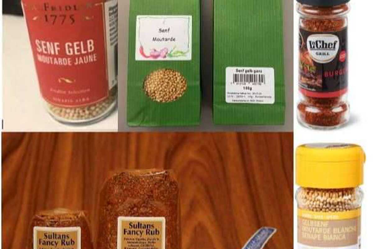 Achtung! Salmonellen in gelben Senfkörnern und Gewürzmischungen