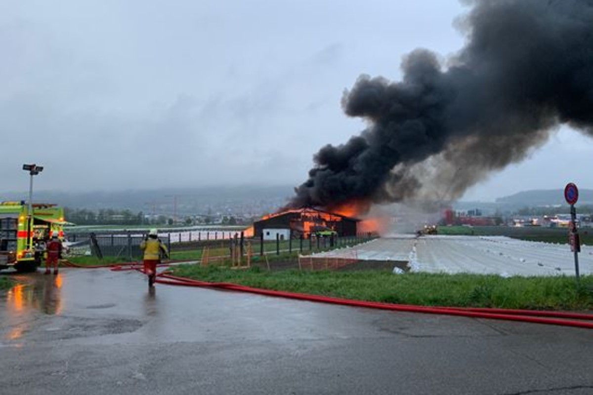 Explosionsgefahr in Dällikon ZH - Grosser Schaden bei Brand von Betriebsgebäude mit Düngerlager