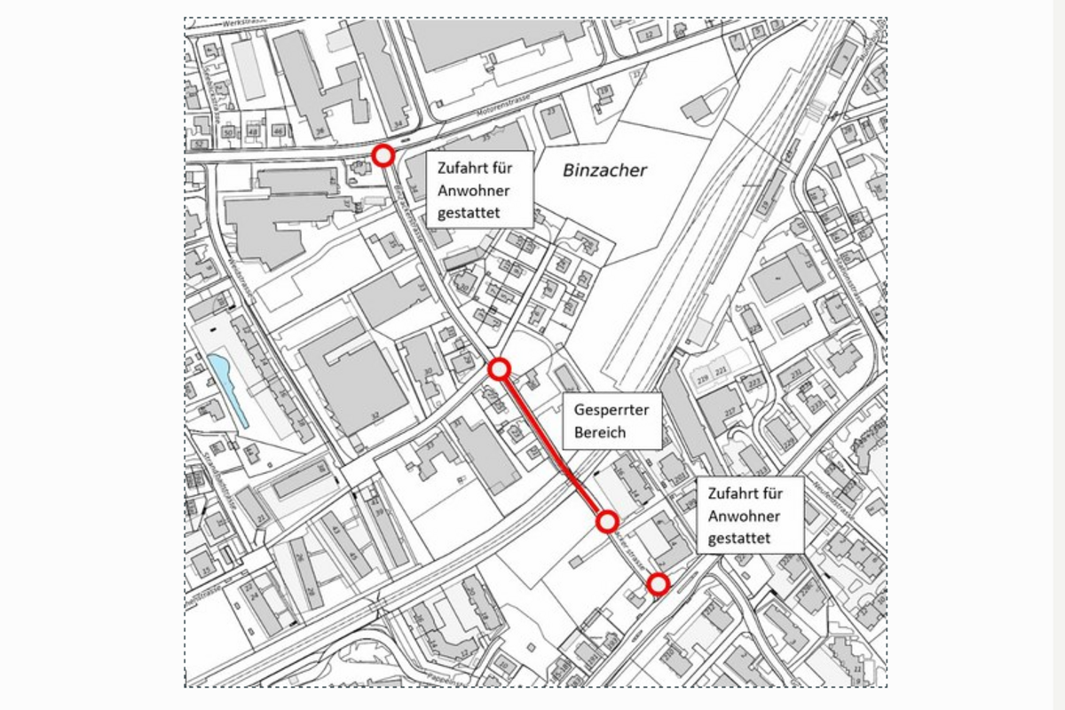 Binzackerstrasse ZH aufgrund von Feuerwehrübungen gesperrt
