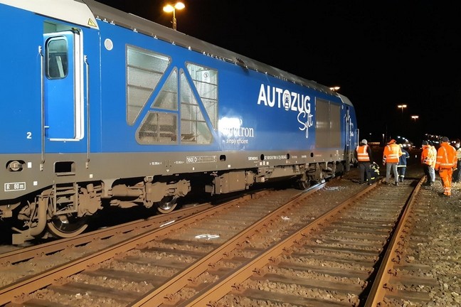 Zugunfall Niebüll – Lok entgleist