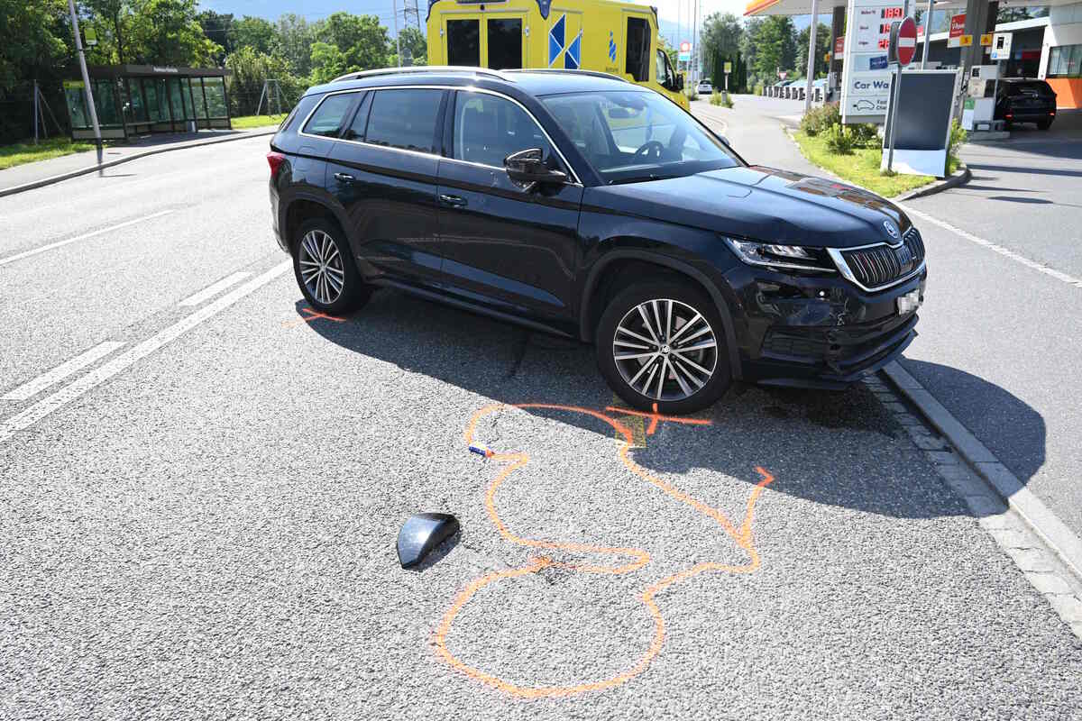 Trübbach SG - Motorradfahrer nach Unfall verletzt im Spital