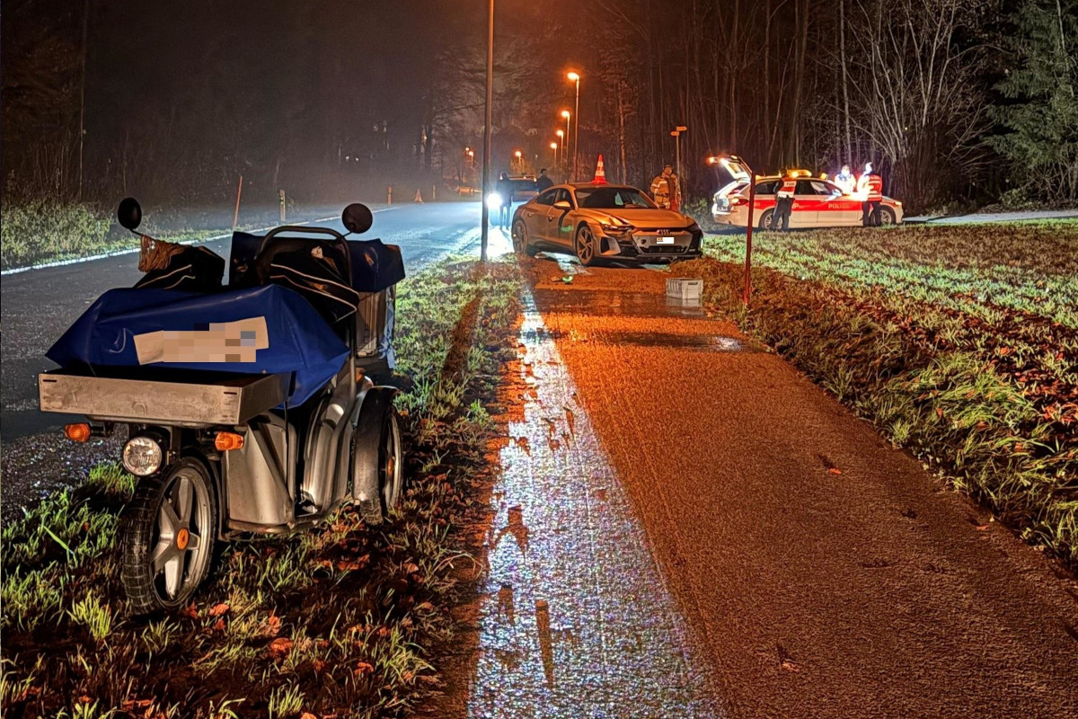 Unfall in Nürensdorf ZH – Frau auf Elektro-Dreirad schwer verletzt