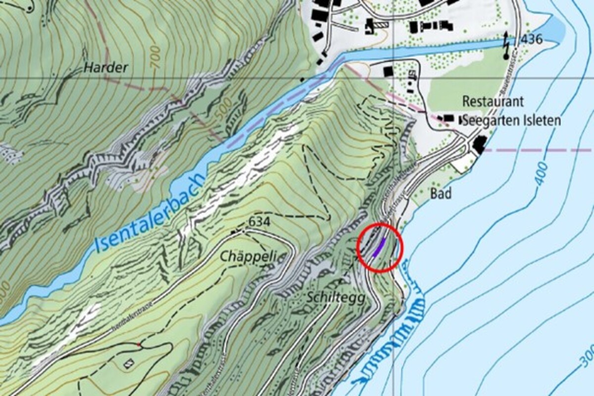 Isenthal UR - Ausweichstelle wird stabilisiert 