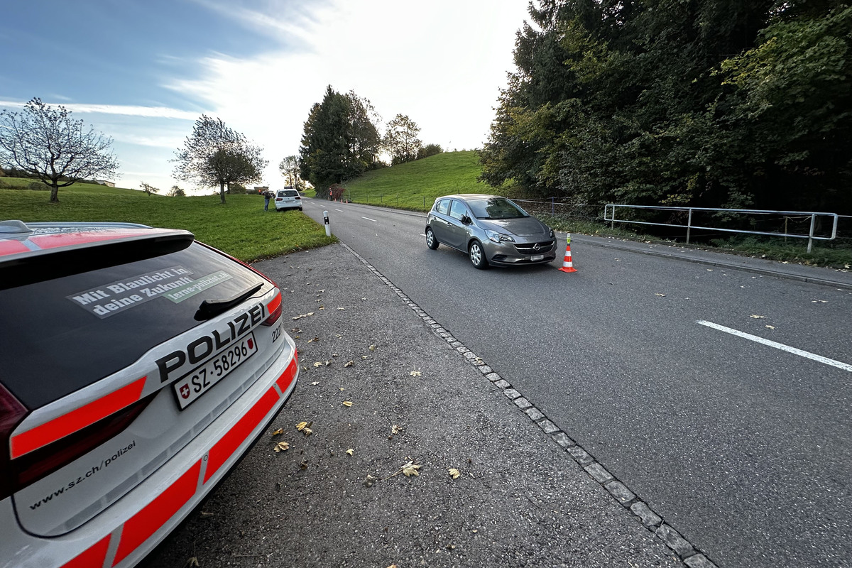 Feusisberg SZ - Velofahrer bei Unfall erheblich verletzt 