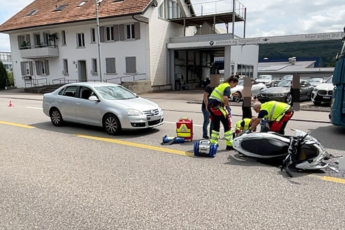Hägendorf SO - Auffahrkollision zwischen Auto und Motorrad