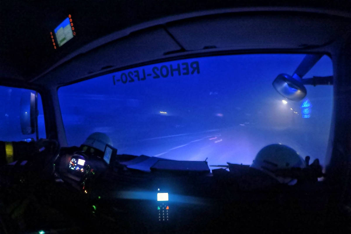 Recklingenhausen –  Drei brennende Funkstreifenwagen