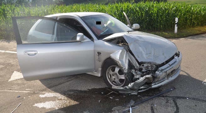 Kollision mit zwei Verletzten in Hubersdorf