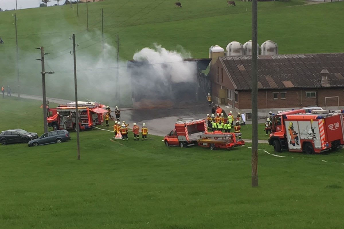 Stein AR - Brand in Remise schnell unter Kontrolle
