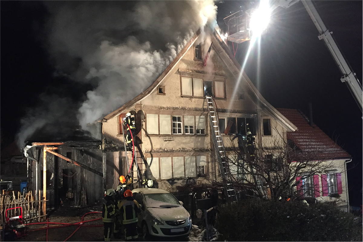 Herisau AR - Wohnhaus abgebrannt
