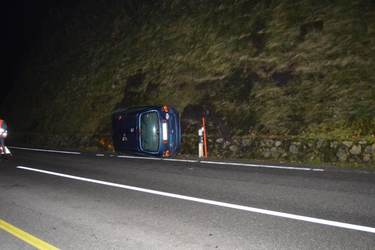 Alleinunfall in Hundwil glimpflich verlaufen