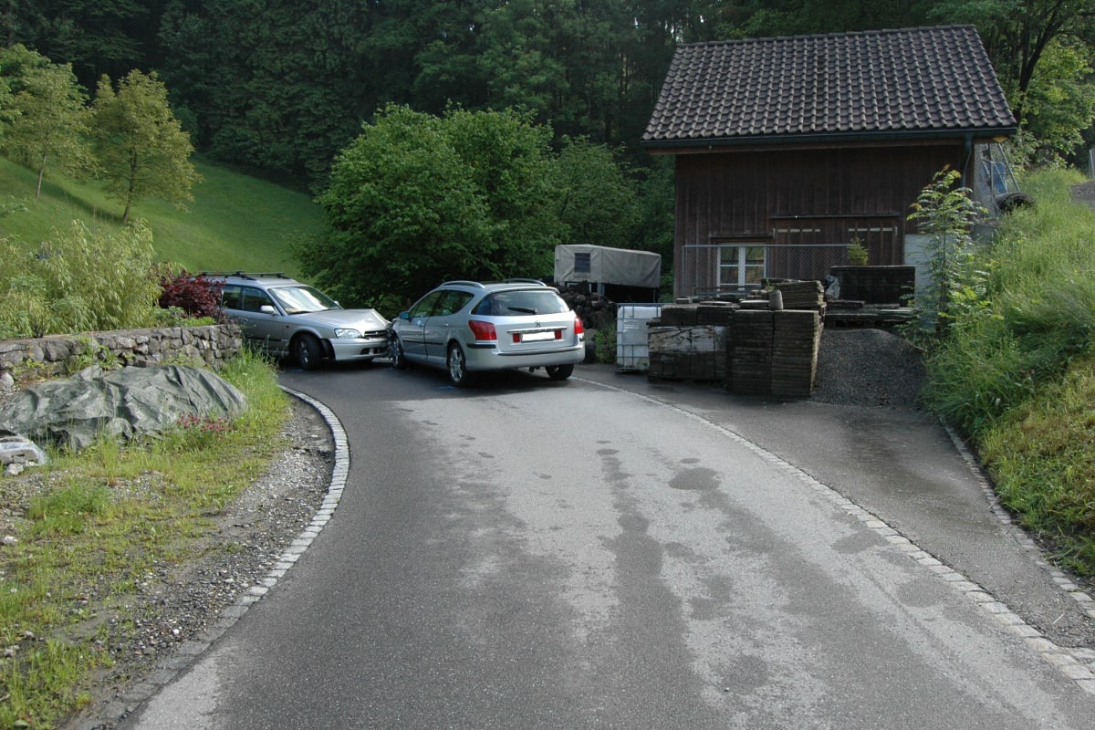 Wolfhalden: Zusammenstoss in unübersichtlicher Kurve