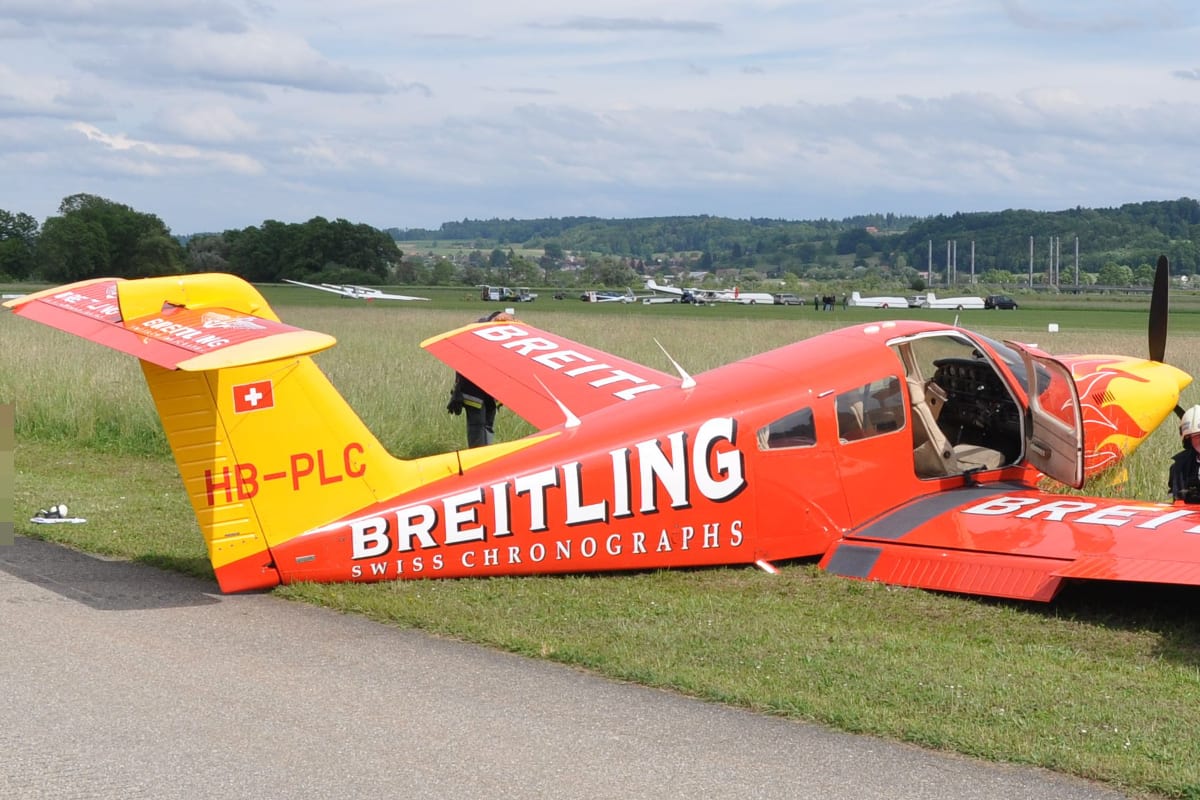 Flugzeug-Notlandung in Grenchen