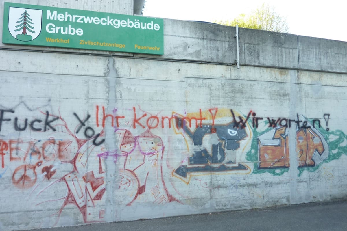 Zivilschutzanlage in Gretzenbach versprayt - Belohnung ausgelobt