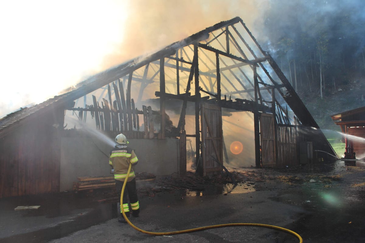 Beinwil SO - Ursache für Scheunenbrand ermittelt