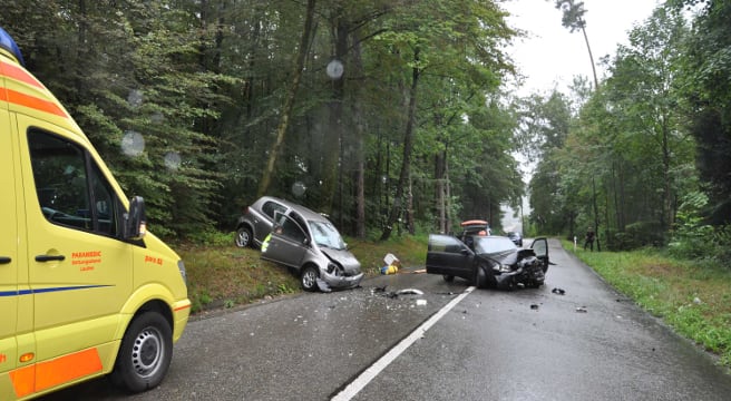 Heftiger Frontalcrash in Breitenbach