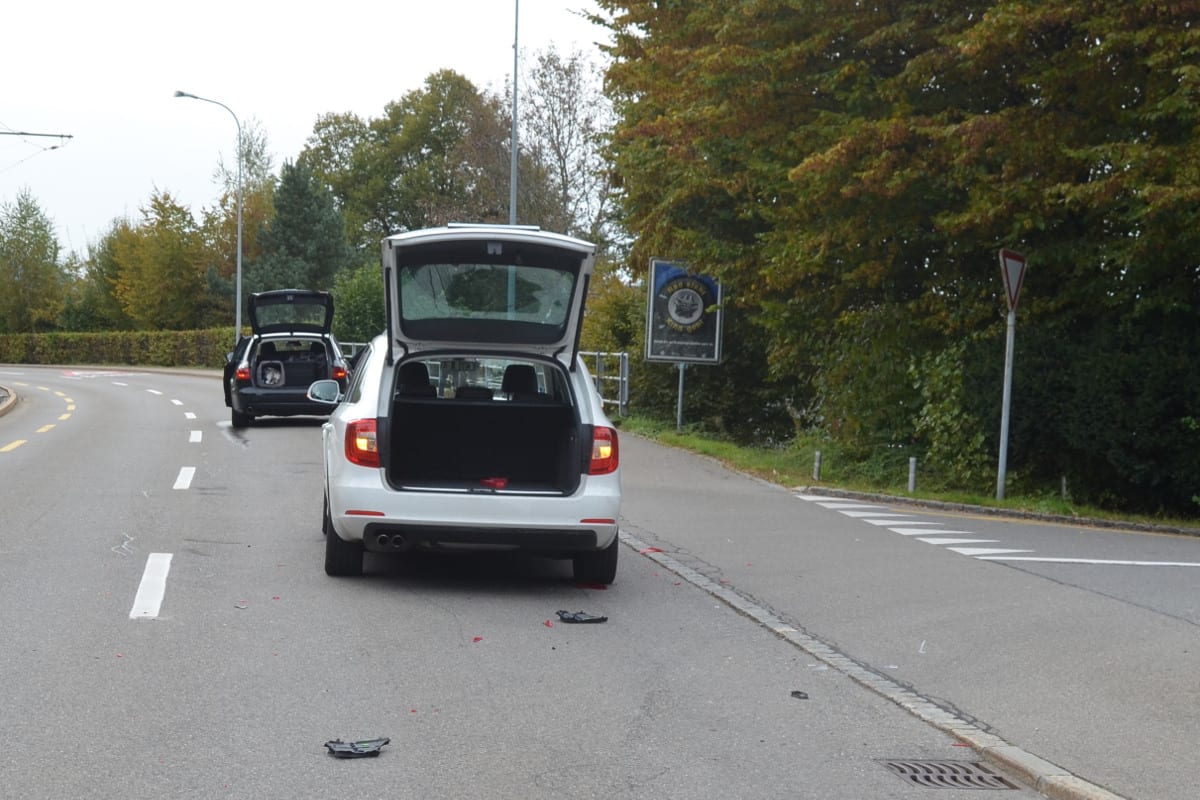 Niederteufen AR - Auffahrcrash mit glimpflichem Ausgang