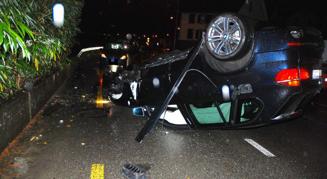 Auto überschlägt sich bei Selbstunfall in Winznau