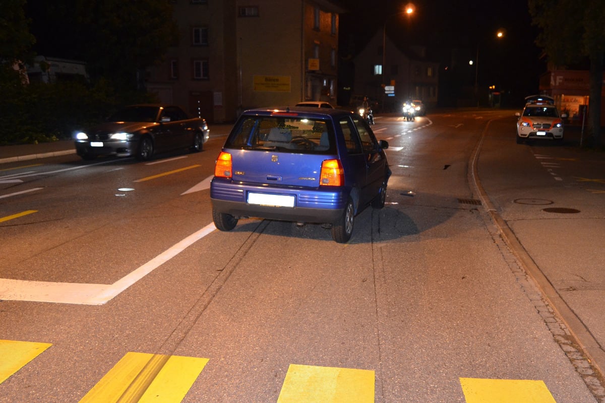 Auffahrunfall in Herisau AR - Unfallort verlassen