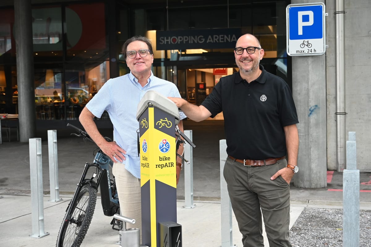 St. Gallen – Neue TCS-Repair-Station für Velos bei Shopping Arena