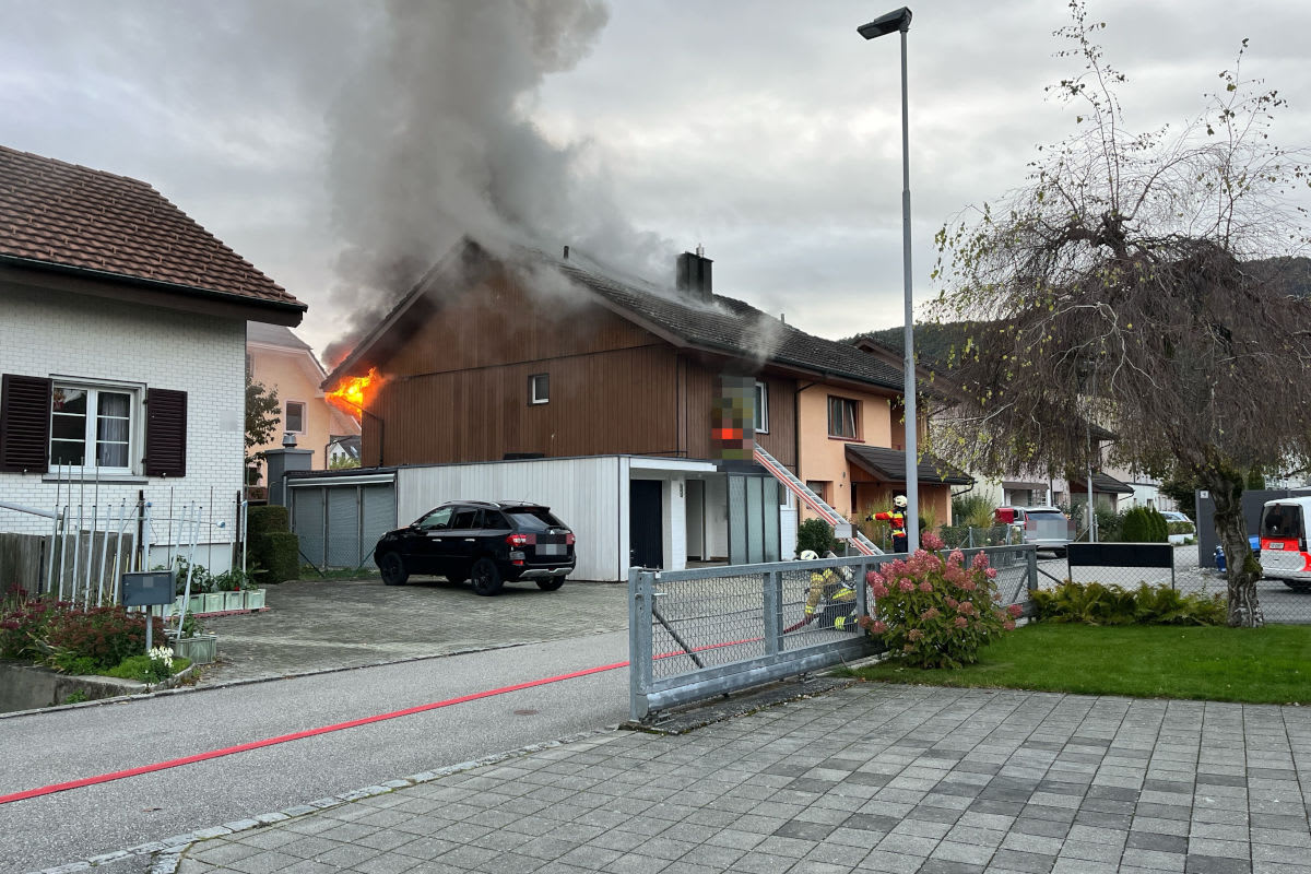 Egerkingen SO – Einfamilienhaus in Brand