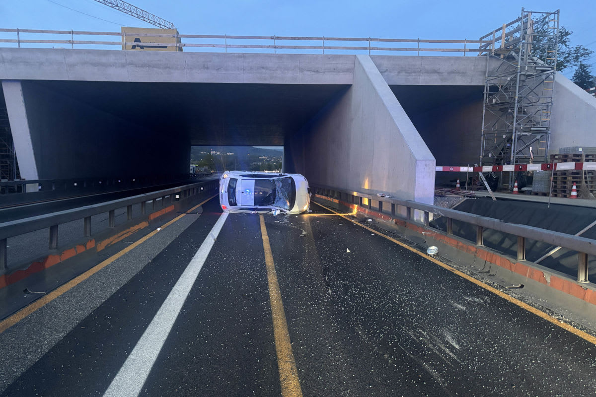 A3 Zeiningen AG – Unfall mit Überschlag fordert Verletzte