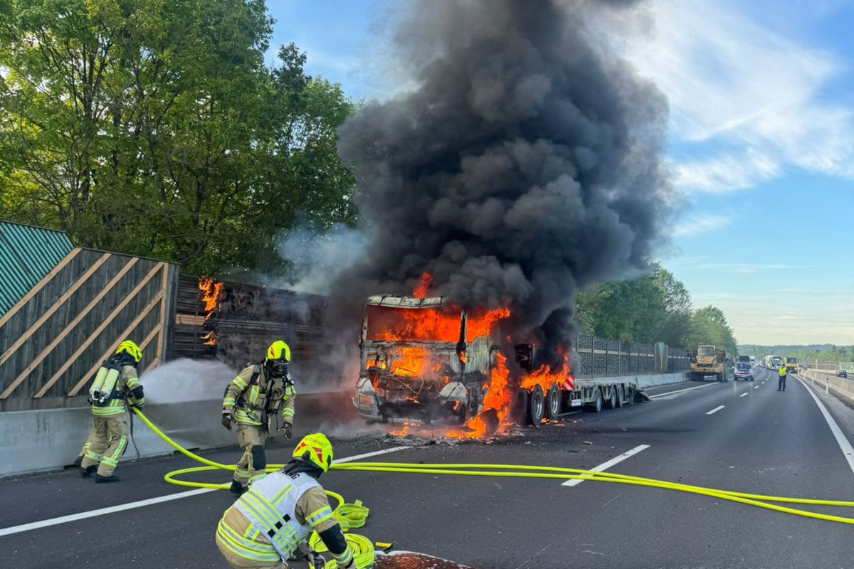 Buch-St. Magdalena – Lkw auf A2 in Brand geraten