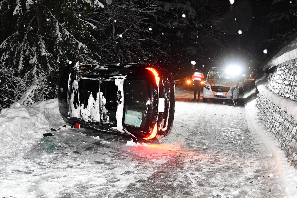 Maladers GR – Selbstunfall bei Schnee