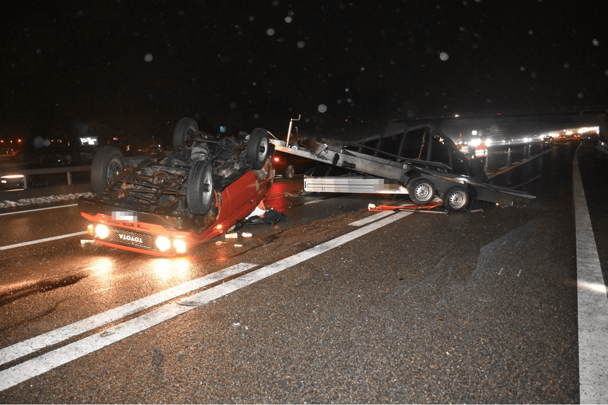 Wiedlisbach BE - Spektakulärer Selbstunfall auf der A1