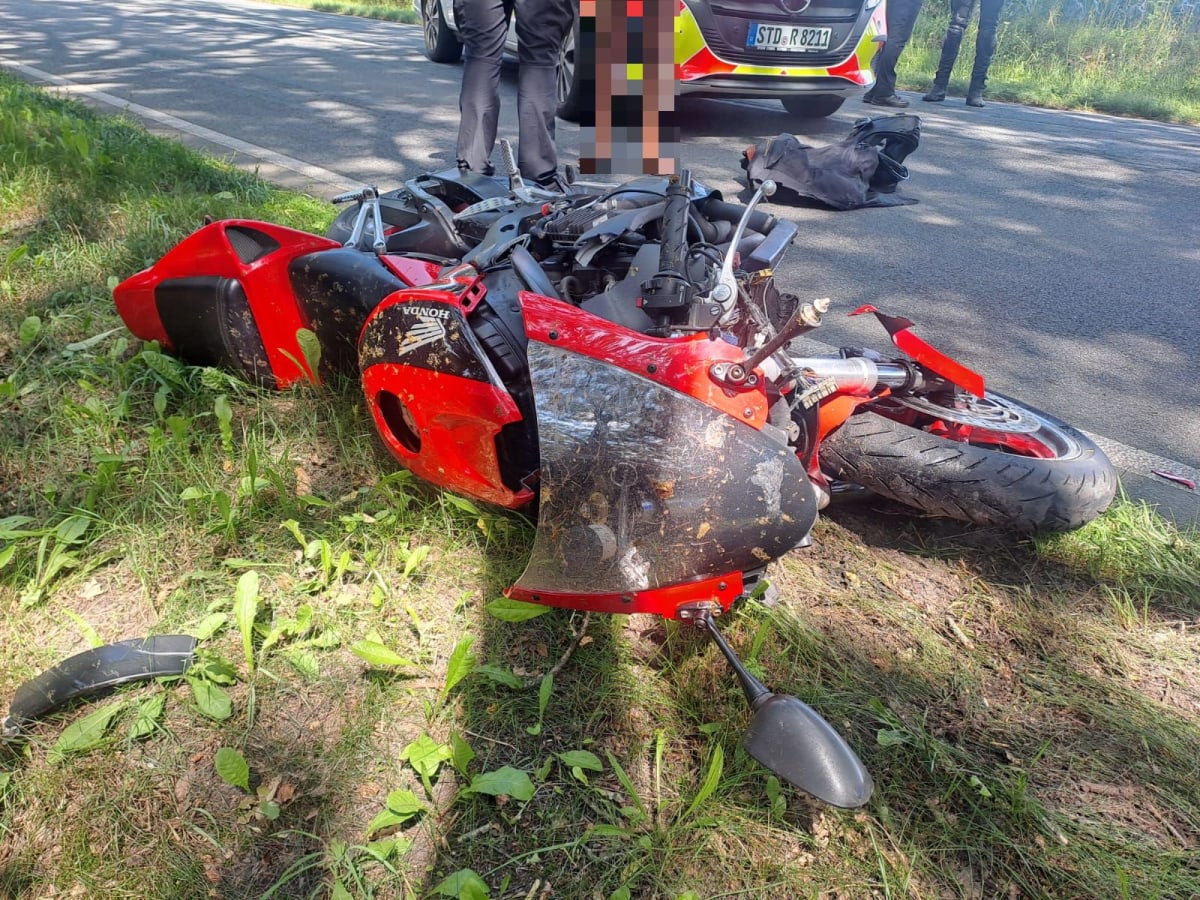 Harsefeld – Motorradfahrer bei Wildunfall schwer verletzt