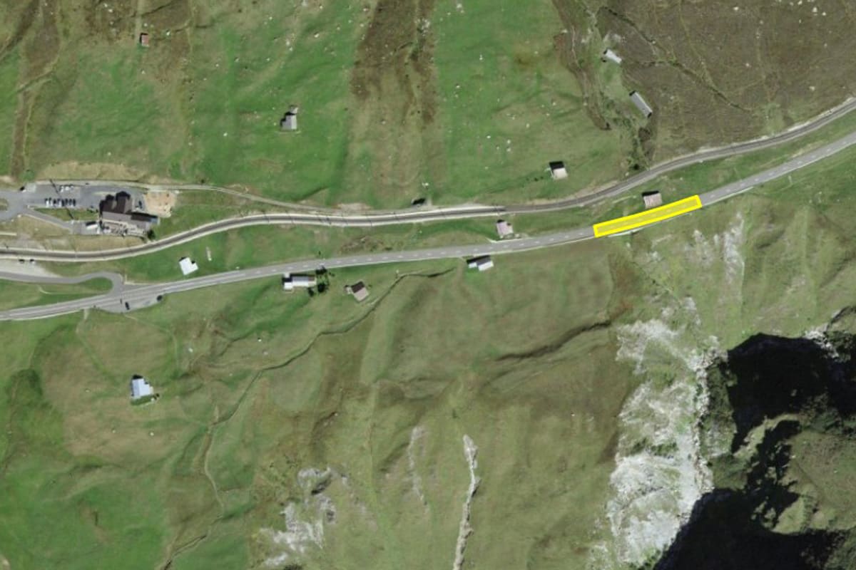 Oberalpstrasse UR – Baustelle wegen Sanierung von Stützmauer