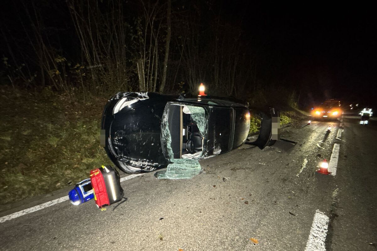 Flumenthal SO – Auto kippt bei Selbstunfall