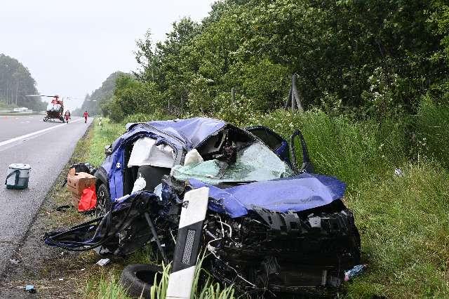 A7 Egestorf – Beifahrerin nach Unfall lebensgefährlich verletzt
