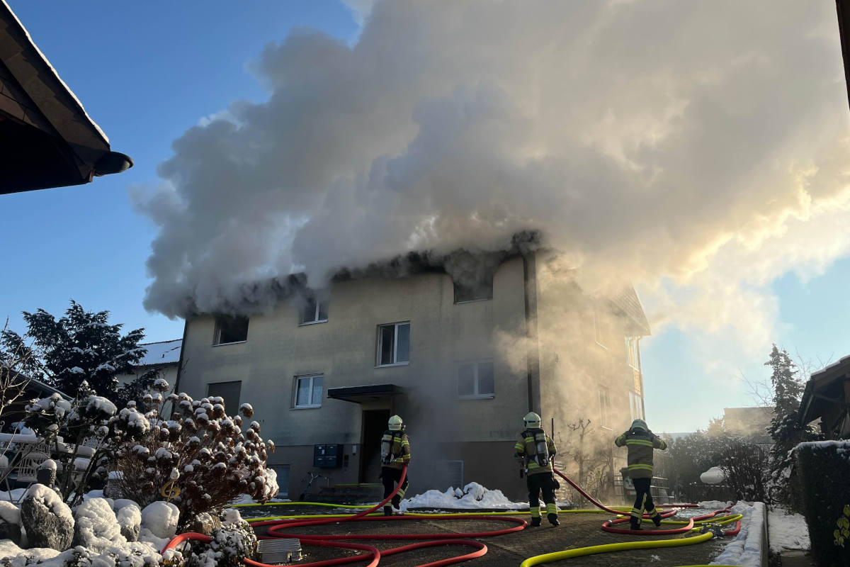 Gunzgen SO – Brand in einer Wohnung eines Mehrfamilienhauses