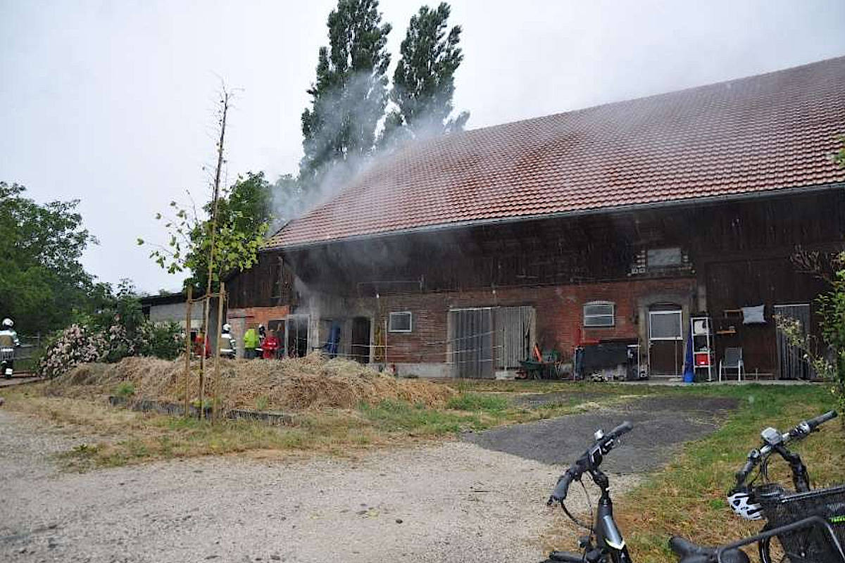 Oberdorf SO - Blitzeinschlag löst Brand in Geräteschuppen aus