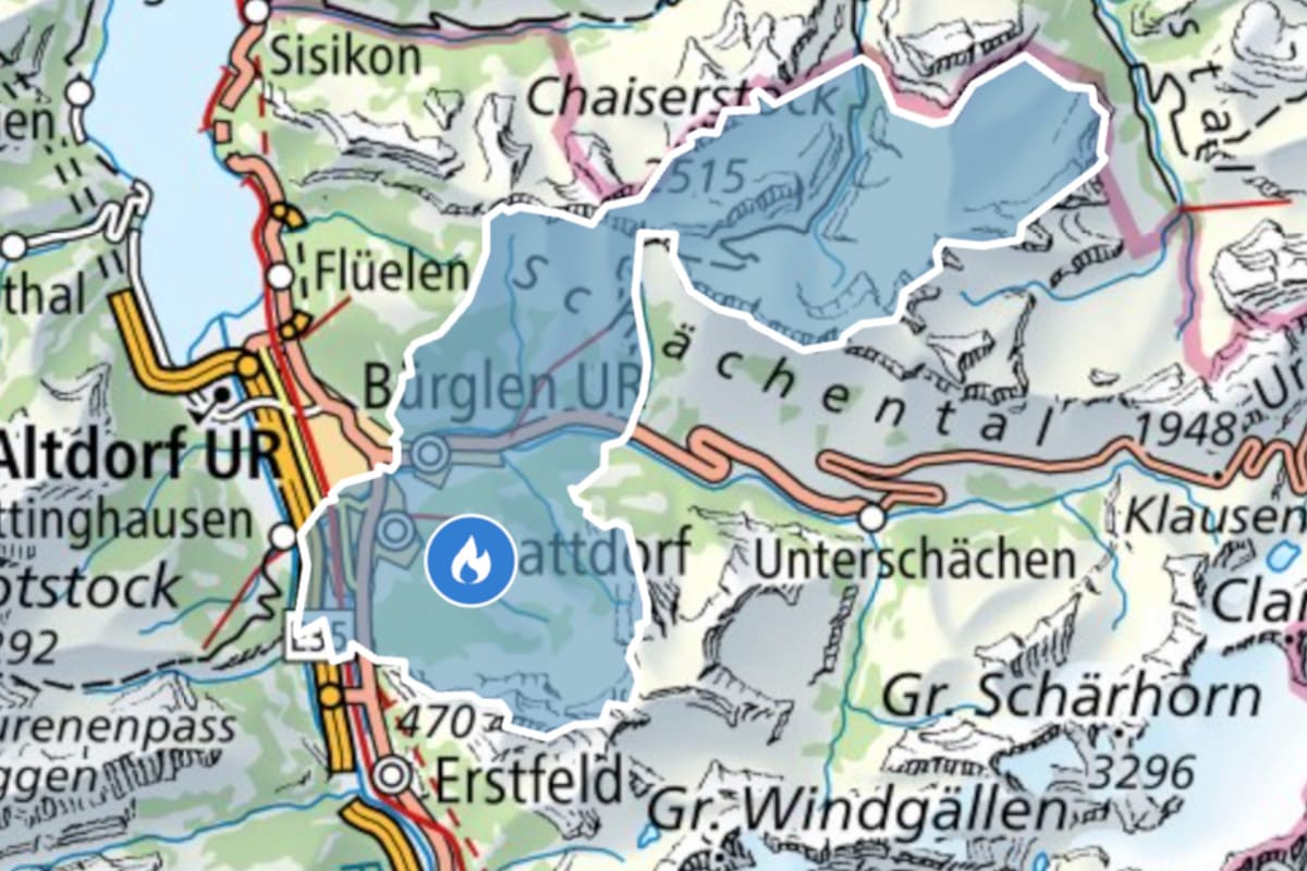 Schattdorf UR – Grossbrand führt zu Rauchentwicklung