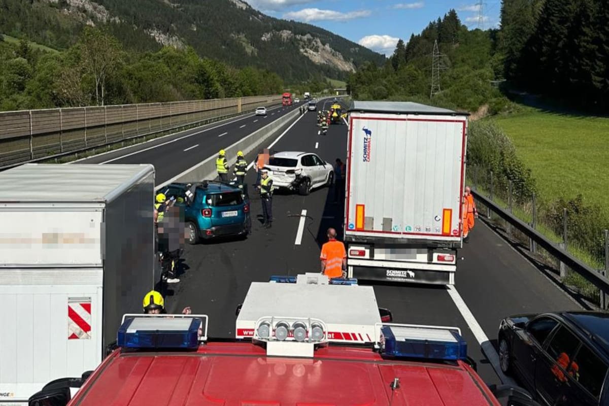 A9 Mautern – Schwerer Unfall bei Baustelle