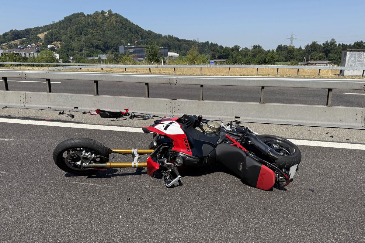 Brunegg – Motorradfahrer bei Unfall auf A1 verletzt