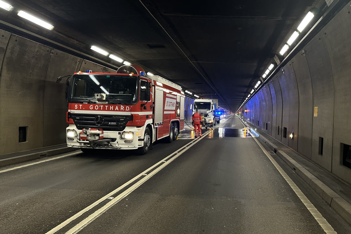 Andermatt UR – Gotthard-Strassentunnel wegen Fahrzeugbrand gesperrt