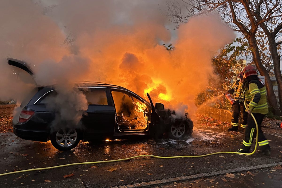 Herisau AI – Auto bei Brand komplett zerstört