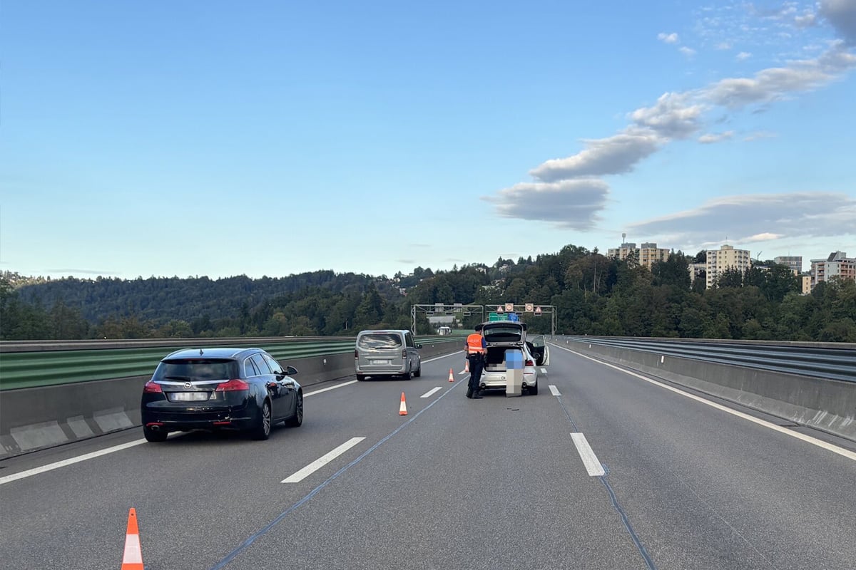 St. Gallen SG – Stau nach Auffahrkollision auf A1