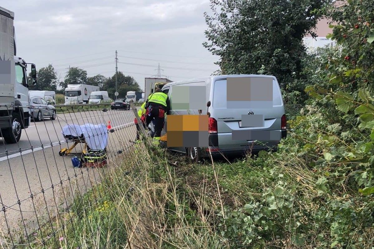 Neuendorf SO - Lieferwagen durchbricht Wildschutzzaun auf der A1
