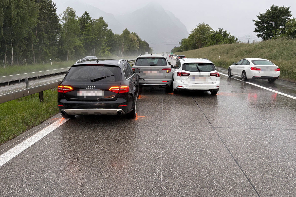 Sevelen SG – Drei Autos in Unfall auf A13 verwickelt